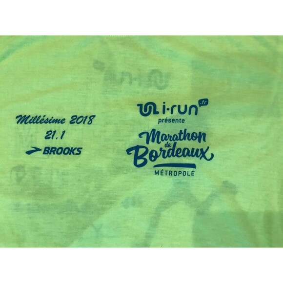Marathon de Bordeaux FR Night Running Clique Yellow Reflective Shirt Women's, M - Picture 3 of 7